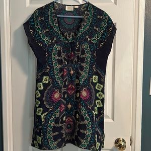 Maeve Medallion Silk Dress with Slip